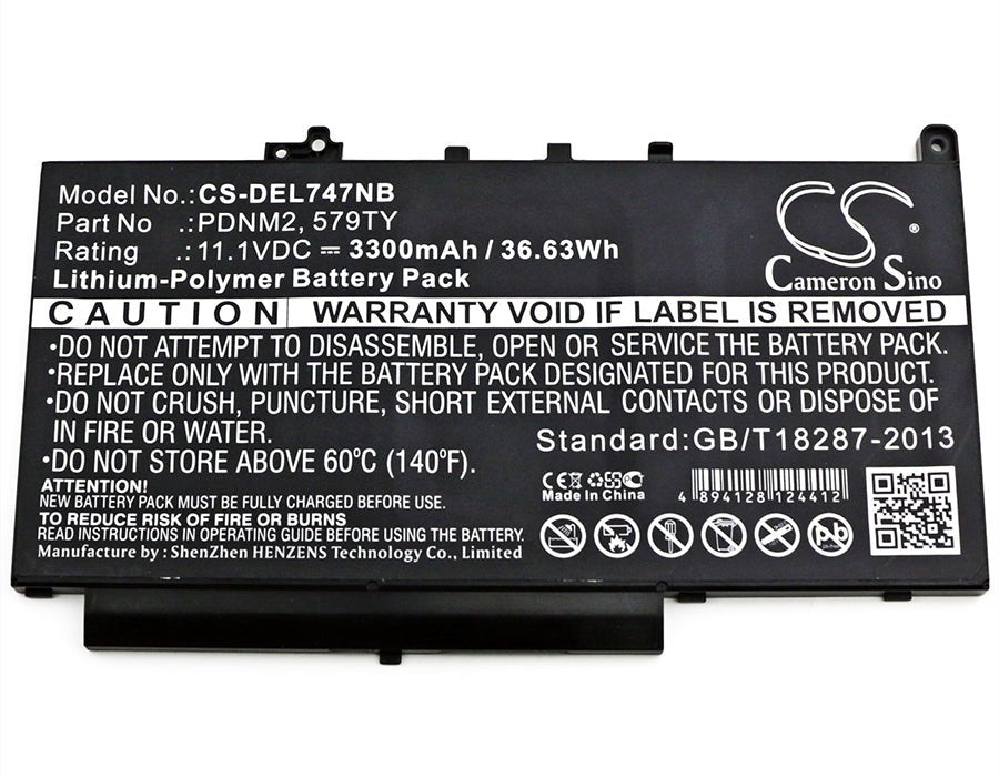 11.1V, Li-Polymer Battery fits Dell, Latitude 12 E7270, Latitude 12 E7470, 3300mAh – Bild 3