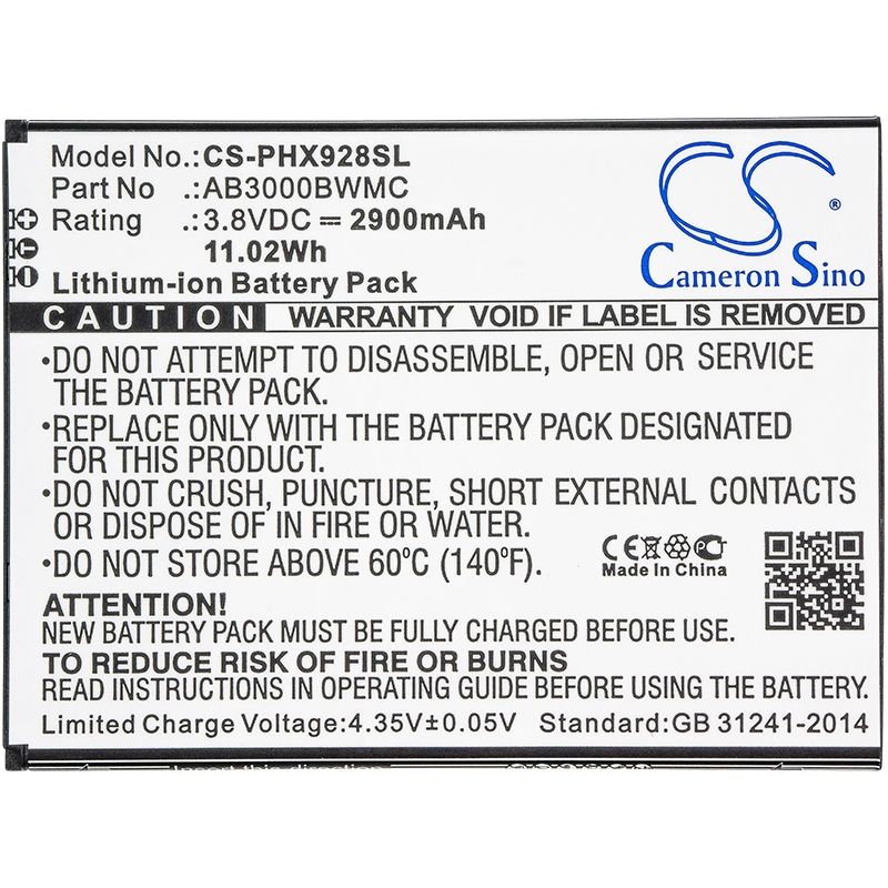 Li-ion Battery fits Philips, xenium i928 3.8V, 2900mAh – Bild 3