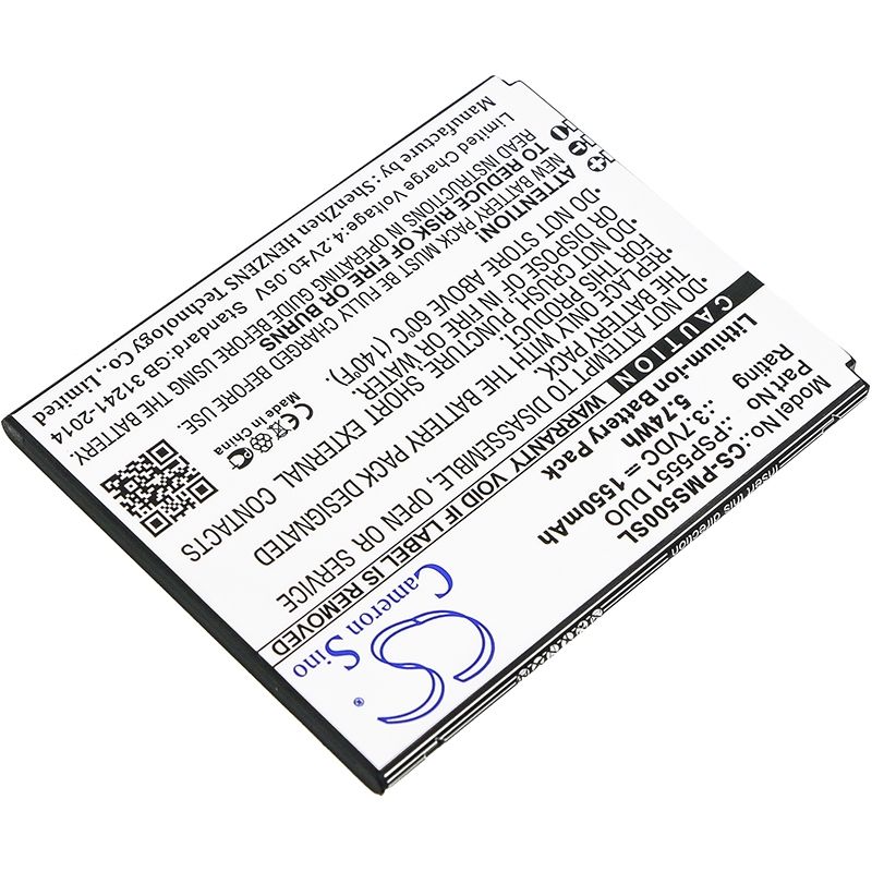 Li-ion Battery fits Prestigio, grace s5, psp5551 duo 3.7V, 1550mAh – Bild 2
