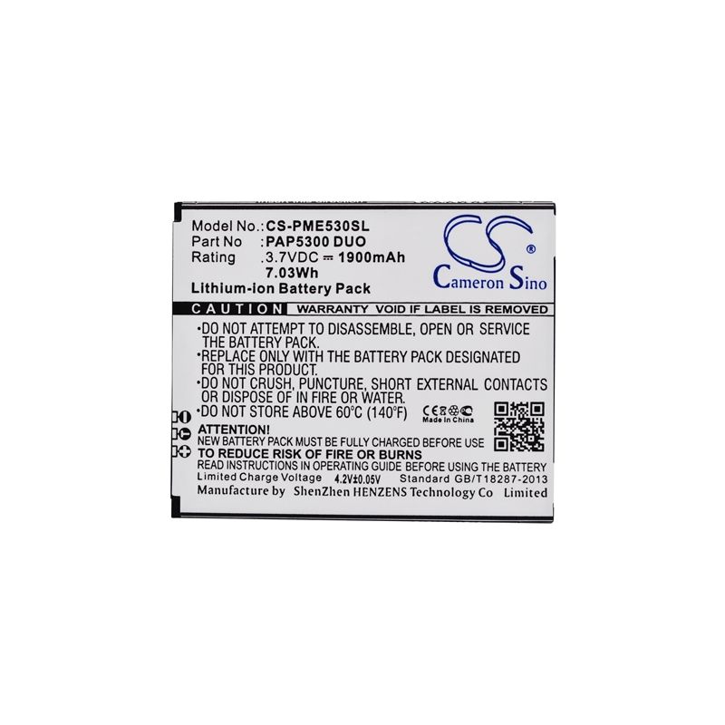 Li-ion Battery fits Prestigio, multiphone 5300 duo 3.7V, 1900mAh – Bild 5