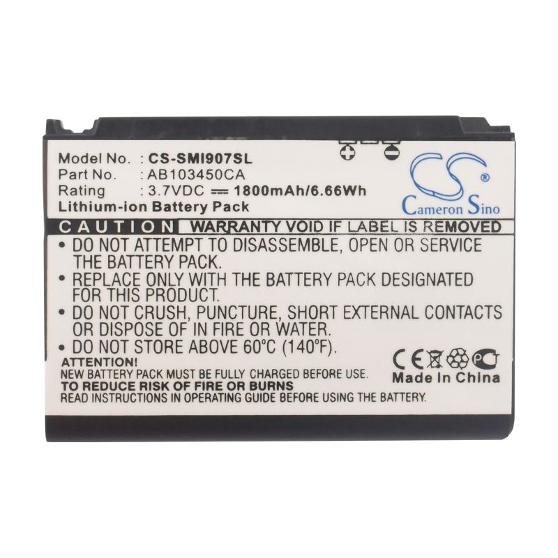Li-ion Battery fits Samsung, access a827, ace i325, blackjack i607 3.7V, 1800mAh – Bild 5
