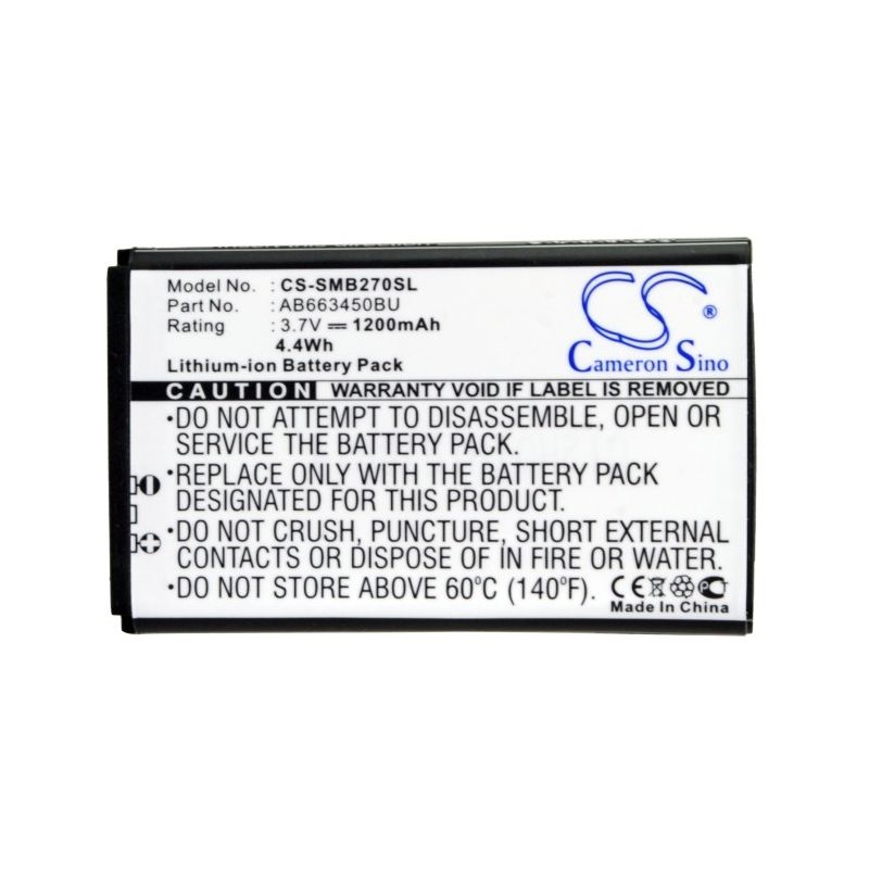 Li-ion Battery fits Samsung, b2700, gt-b2700 3.7V, 1200mAh – Bild 5