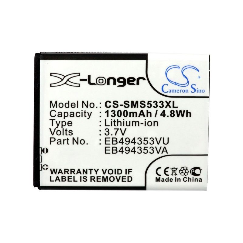 Li-ion Battery Fits Samsung, Dart, Doubletime, Galaxy 551 3.7v, 1300mah – Bild 5
