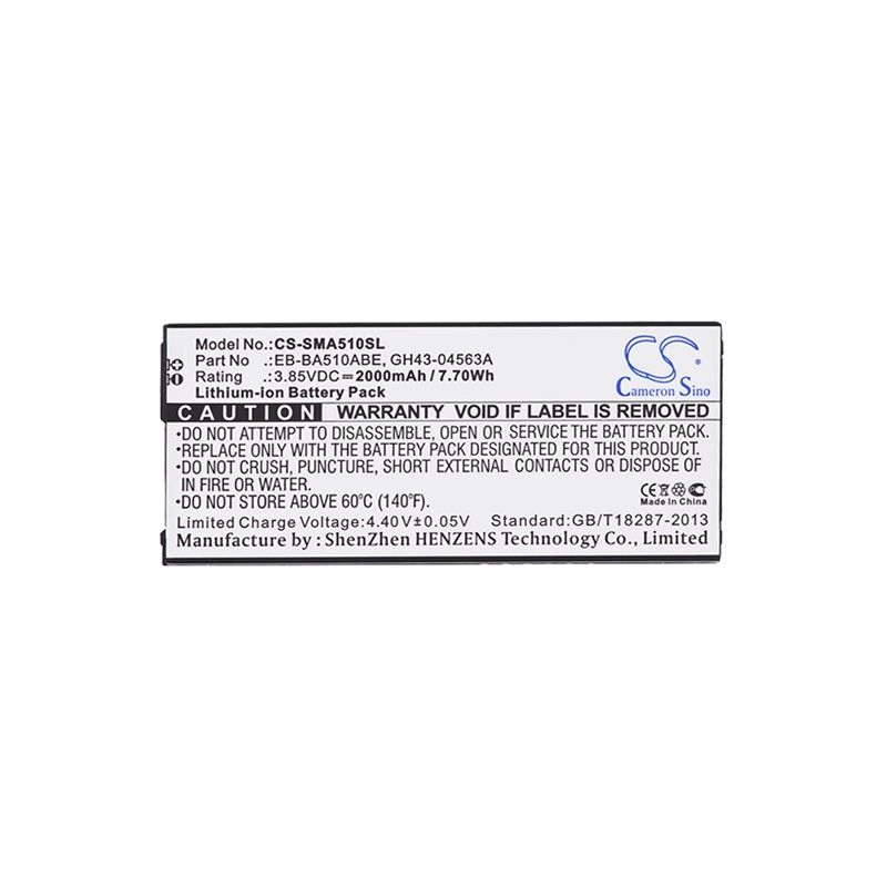 Li-ion Battery Fits Samsung, Galaxy A5 2016 Duos, Sm-a5100, Sm-a510f 3.85v, 2000mah – Bild 5