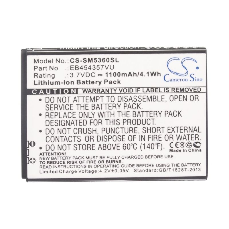 Li-ion Battery fits Samsung, galaxy chat, galaxy m pro 2, galaxy m pro ii 3.7V, 1100mAh – Bild 4