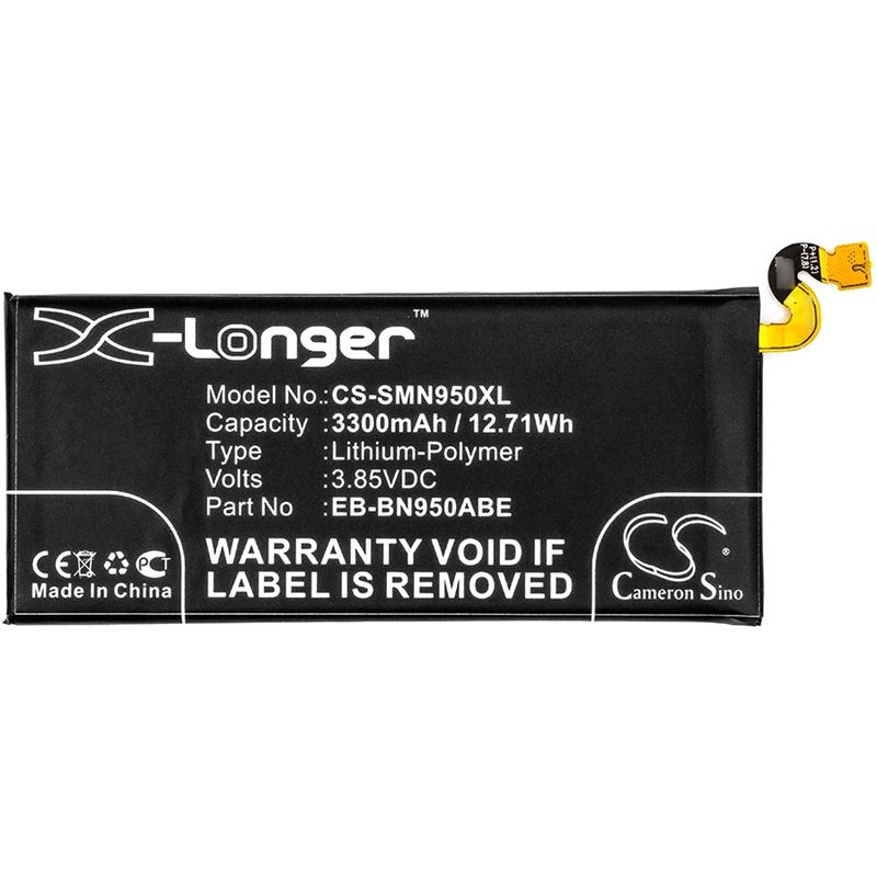 Li-polymer Battery Fits Samsung, Galaxy Note 8, Galaxy Note 8 Duos, Galaxy Note 8 Duos Td-lte 3.85v, 3300mah – Bild 5