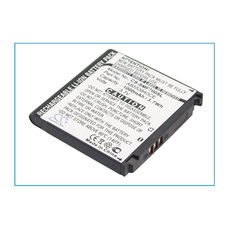Li-ion Battery fits Samsung, gh-m8800h, sgh-f700, sgh-f700v 3.7V, 1000mAh – Bild 2
