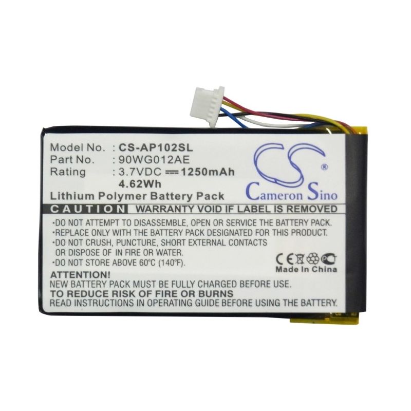 Li-Polymer Battery fits Asus, 90wg012ae1155l1, S102, S102 Multimedia Navigator 3.7V, 1250mAh – Bild 5