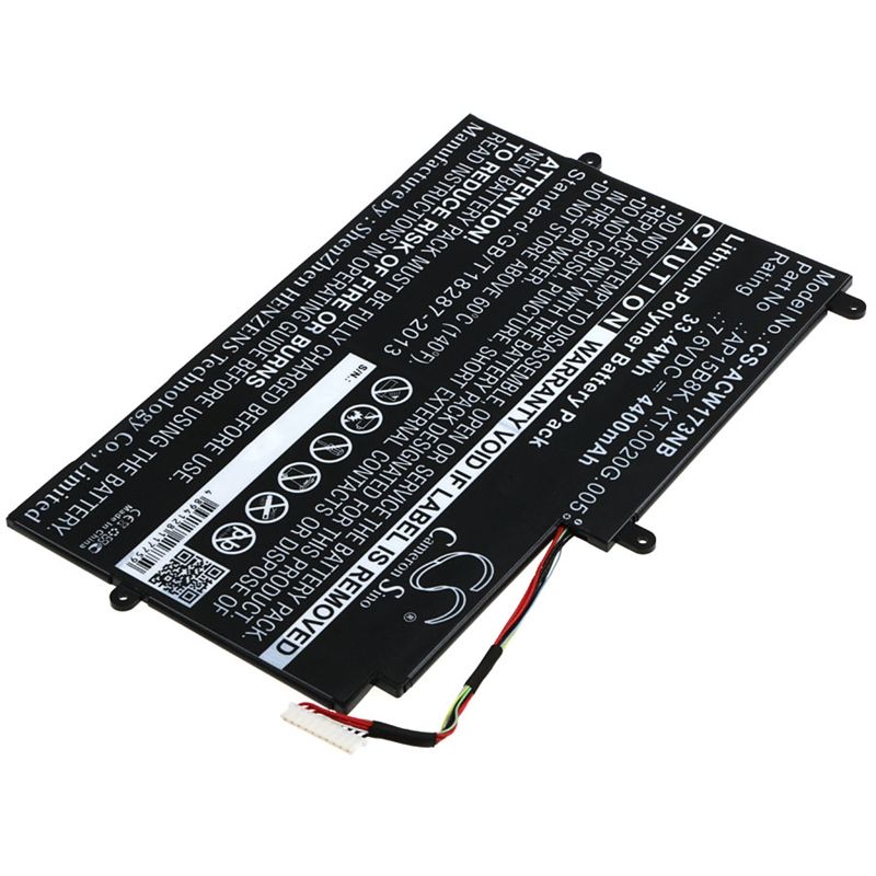 Li-Polymer Battery fits Acer, Aspire Switch 11 Sw5-173, Aspire Switch 11 Sw5-173p, Sw5-173 7.6V, 4400mAh – Bild 2