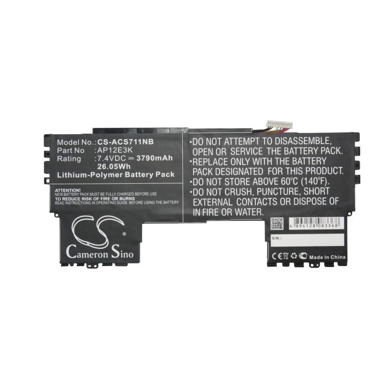 Li-Polymer Battery fits Acer, Aspire Aspire S7 11", Aspire S7 Ultrabook Ips, Aspire S7-191 7.4V, 3790mAh – Bild 5