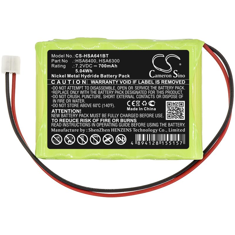 Ni-MH Battery fits Yale, Alarm Control Panels, Hsa6300 Family Alarm Control Panel 7.2V, 700mAh – Bild 3