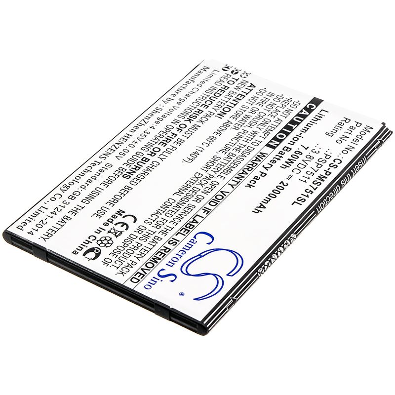 Li-ion Battery fits Prestigio, Psp7511duo 3.8V, 2000mAh – Bild 2