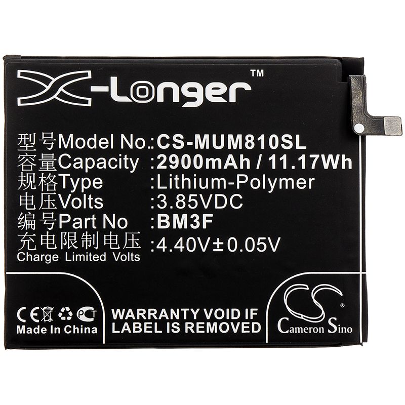 Li-Polymer Battery fits Xiaomi, Mi 8 Explorer, Mi 8 Explorer Edition 3.85V, 2900mAh – Bild 3