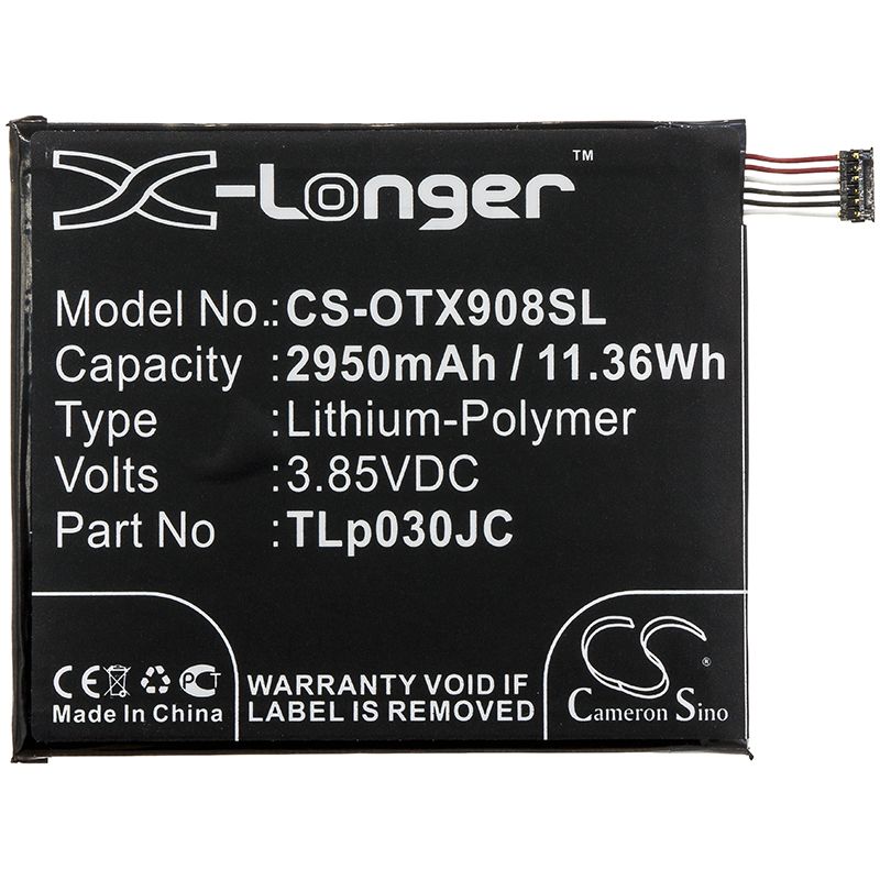 Li-Polymer Battery fits Alcatel, 3c, 3c Dual Sim 3.85V, 2950mAh – Bild 3