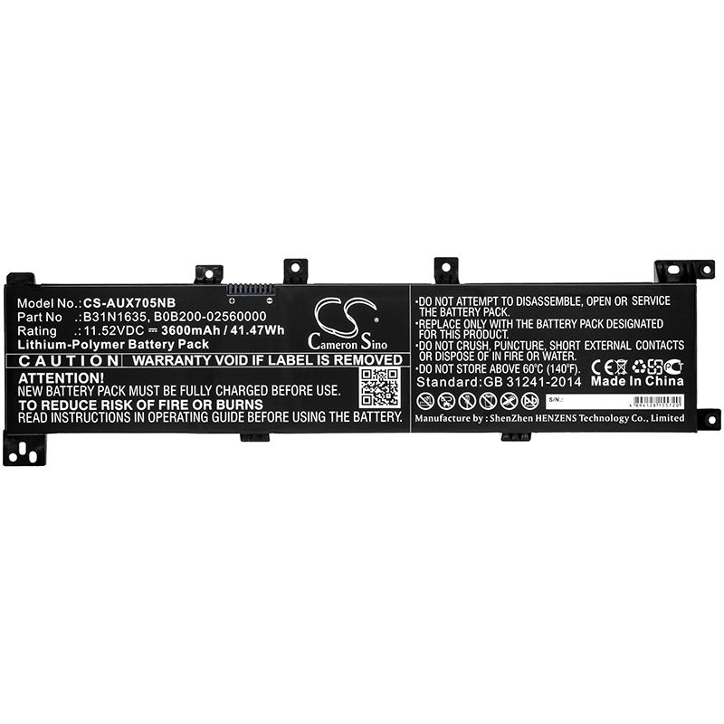 Li-Polymer Battery fits Asus, A705qa, F705ma-bx030t 11.52V, 3600mAh – Bild 3