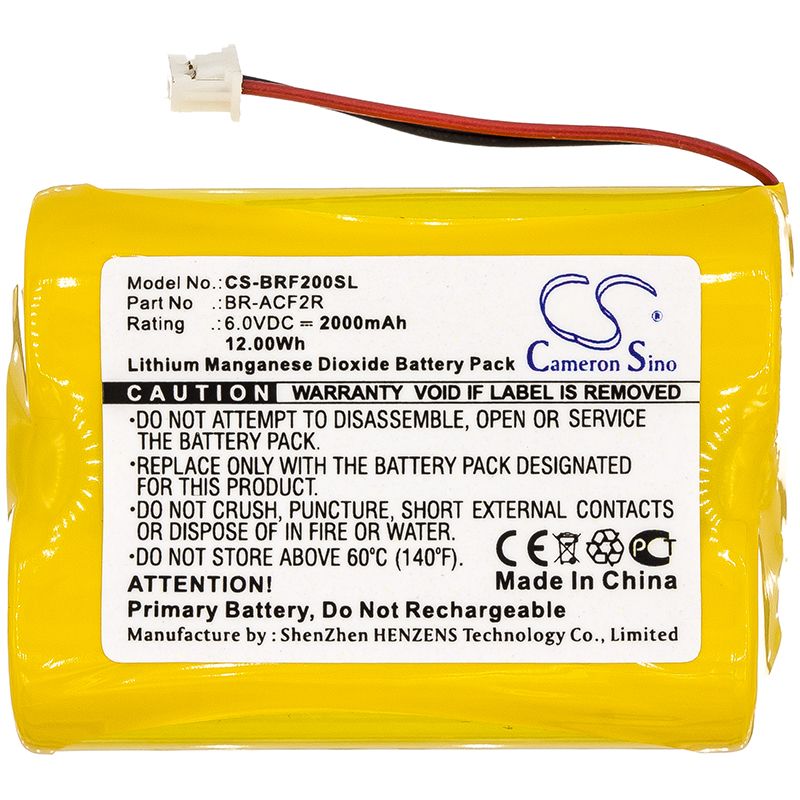 Li-MnO2 Battery fits Panasonic, Br-acf2r, Note 6.0V, 2000mAh – Bild 3