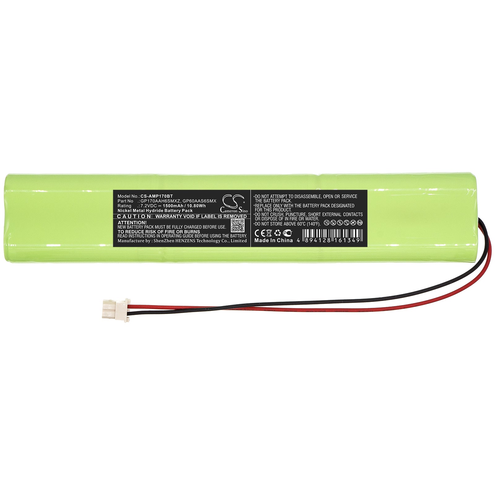 Ni-MH Battery fits Aem, Gp170aah6smxz, Gp60aas6smx 7.2V, 1500mAh – Bild 3