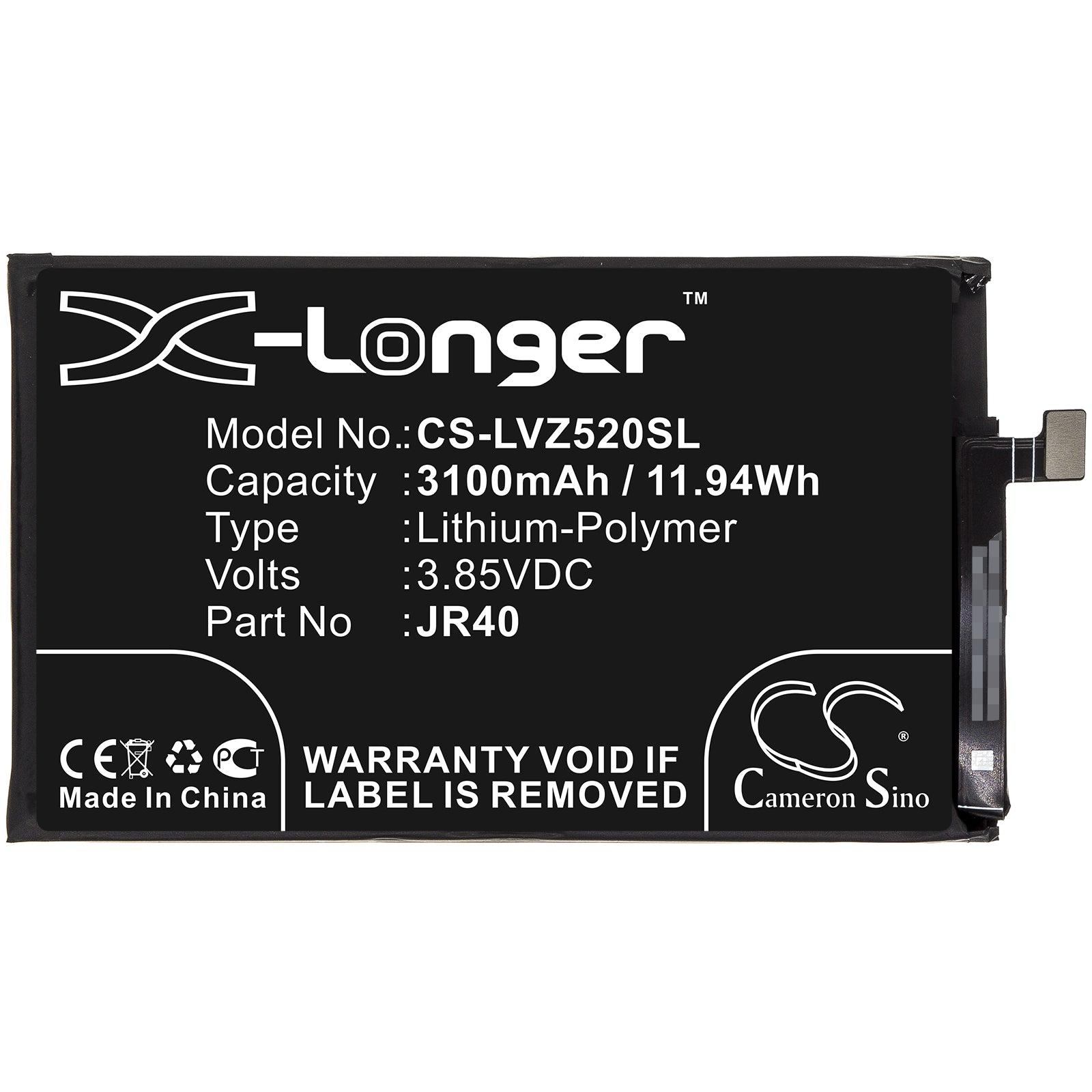 Li-Polymer Battery fits Lenovo, Jr40 3.85V, 3100mAh – Bild 3