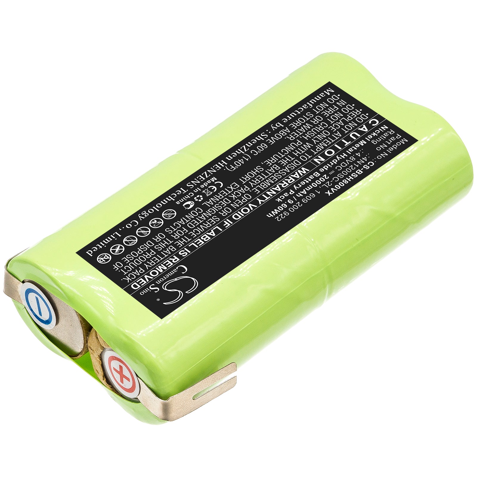 Ni-MH Battery fits Bosch, 1 609 200 922, 1 609 390 002, 4n1200sc-2l 4.8V, 2000mAh – Bild 2