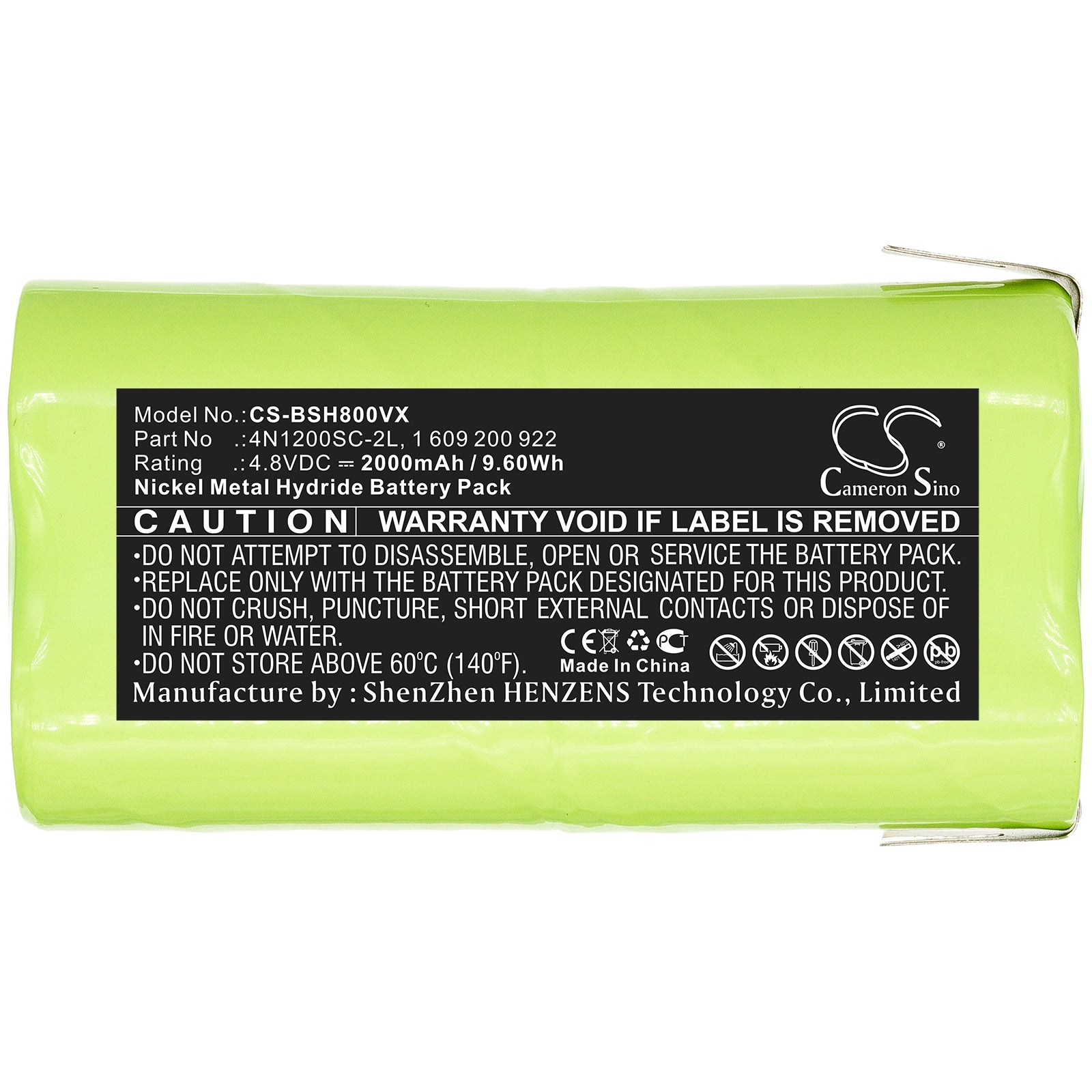 Ni-MH Battery fits Bosch, 1 609 200 922, 1 609 390 002, 4n1200sc-2l 4.8V, 2000mAh – Bild 3