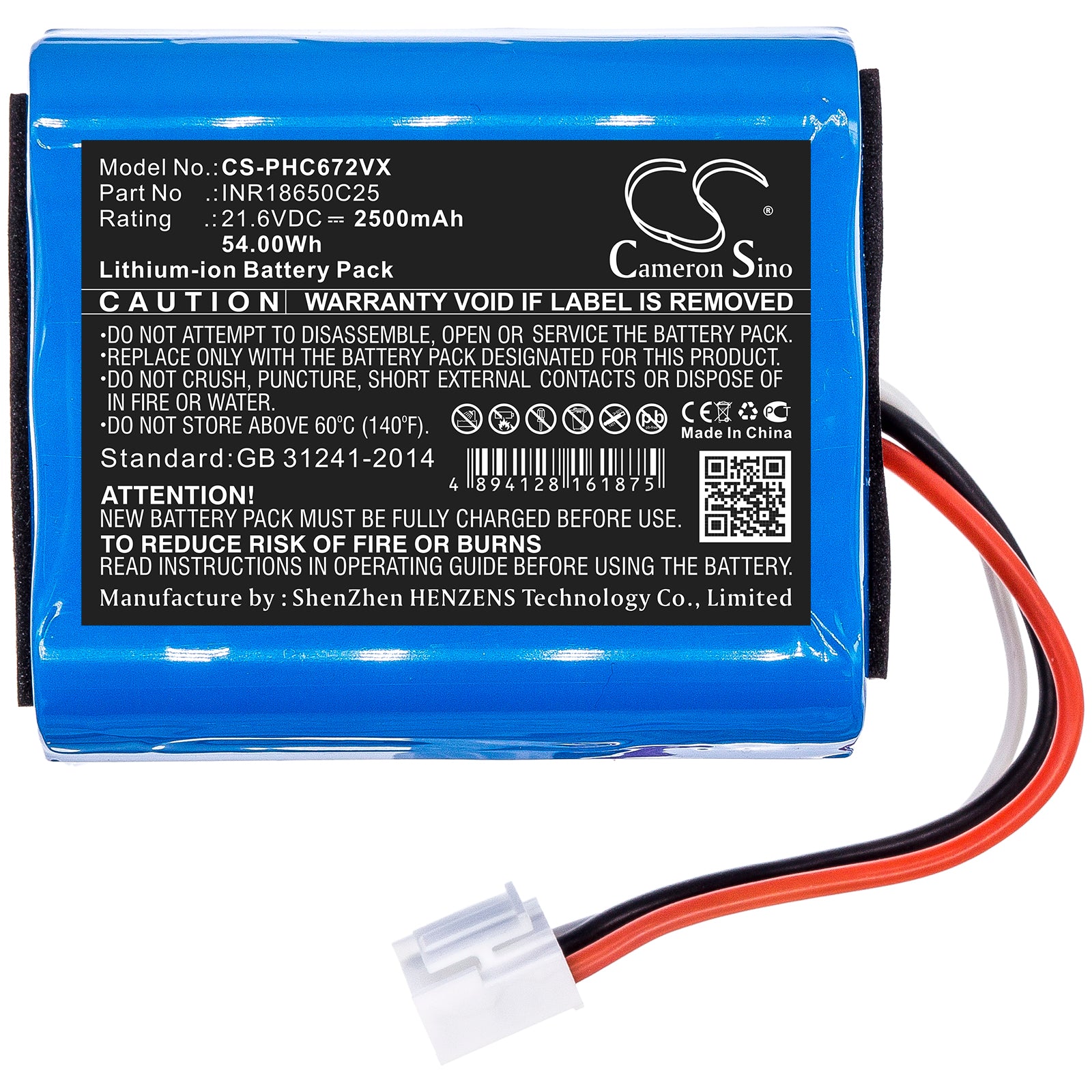 Li-ion Battery fits Philips, Inr18650c25 21.6V, 2500mAh – Bild 3