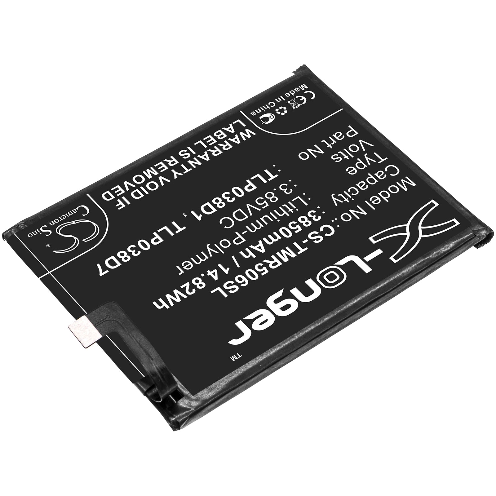 Li-Polymer Battery fits Alcatel, 3l 2020, 5029d 3.85V, 3850mAh – Bild 2