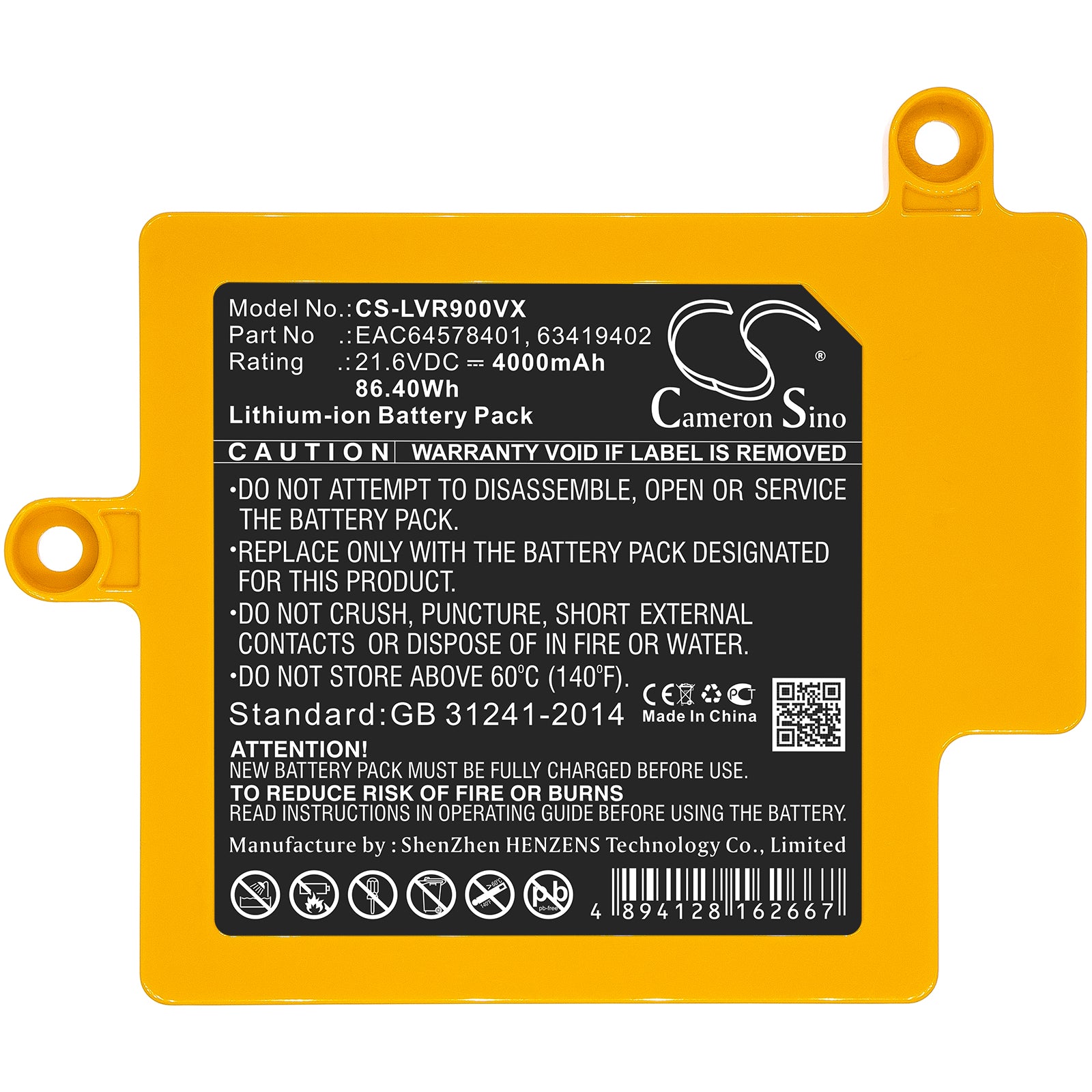 Li-ion Battery fits Lg, Cordzero R9, R9master 21.6V, 4000mAh – Bild 3