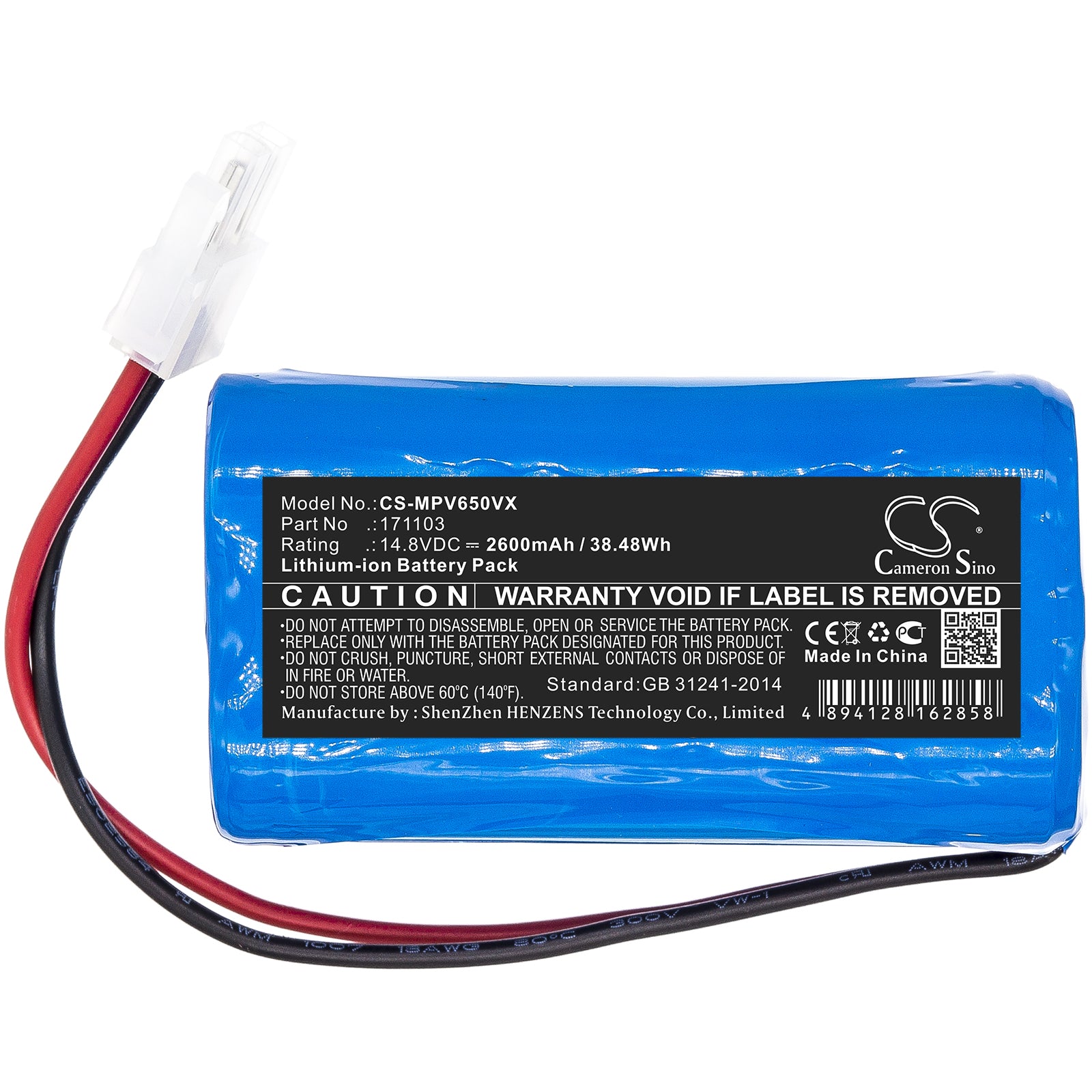 Li-ion Battery fits Mamibot, Prevac 650 14.8V, 2600mAh – Bild 3