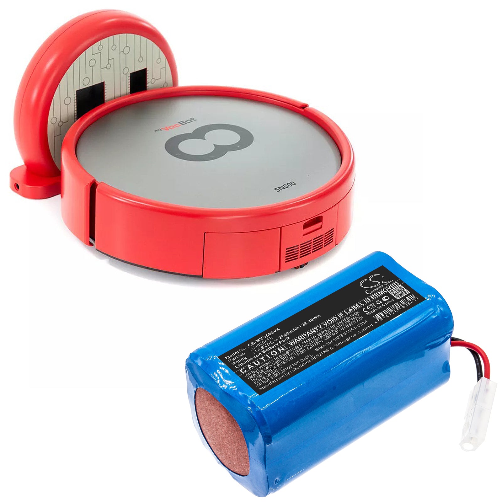 Li-ion Battery fits Myvacbot, Sn500 14.8V, 2600mAh – Bild 6