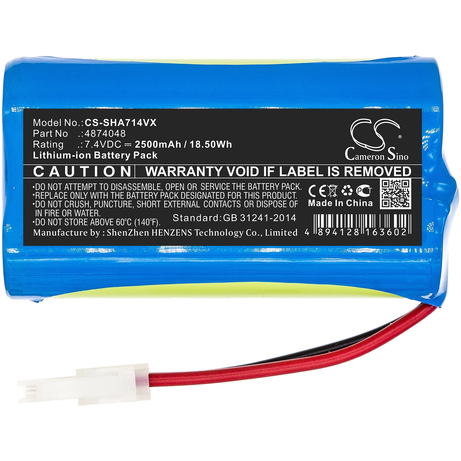 Li-ion Battery fits Severin Chill, Ah7914, Hv7144 7.4V, 2500mAh – Bild 3