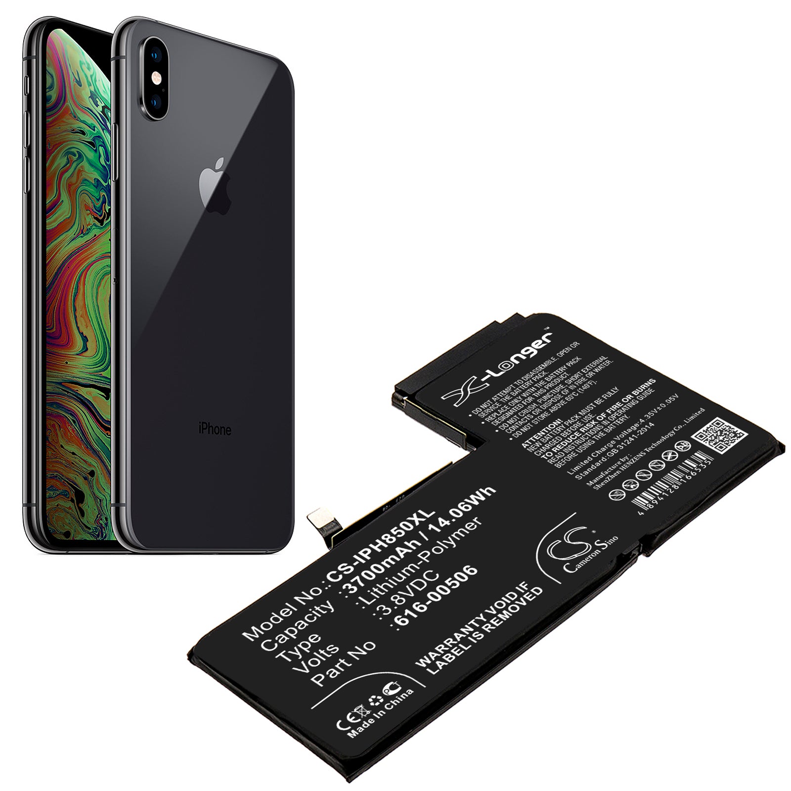 Li-Polymer Battery fits Apple, A1921, A2014, A2100 3.8V, 3700mAh – Bild 5