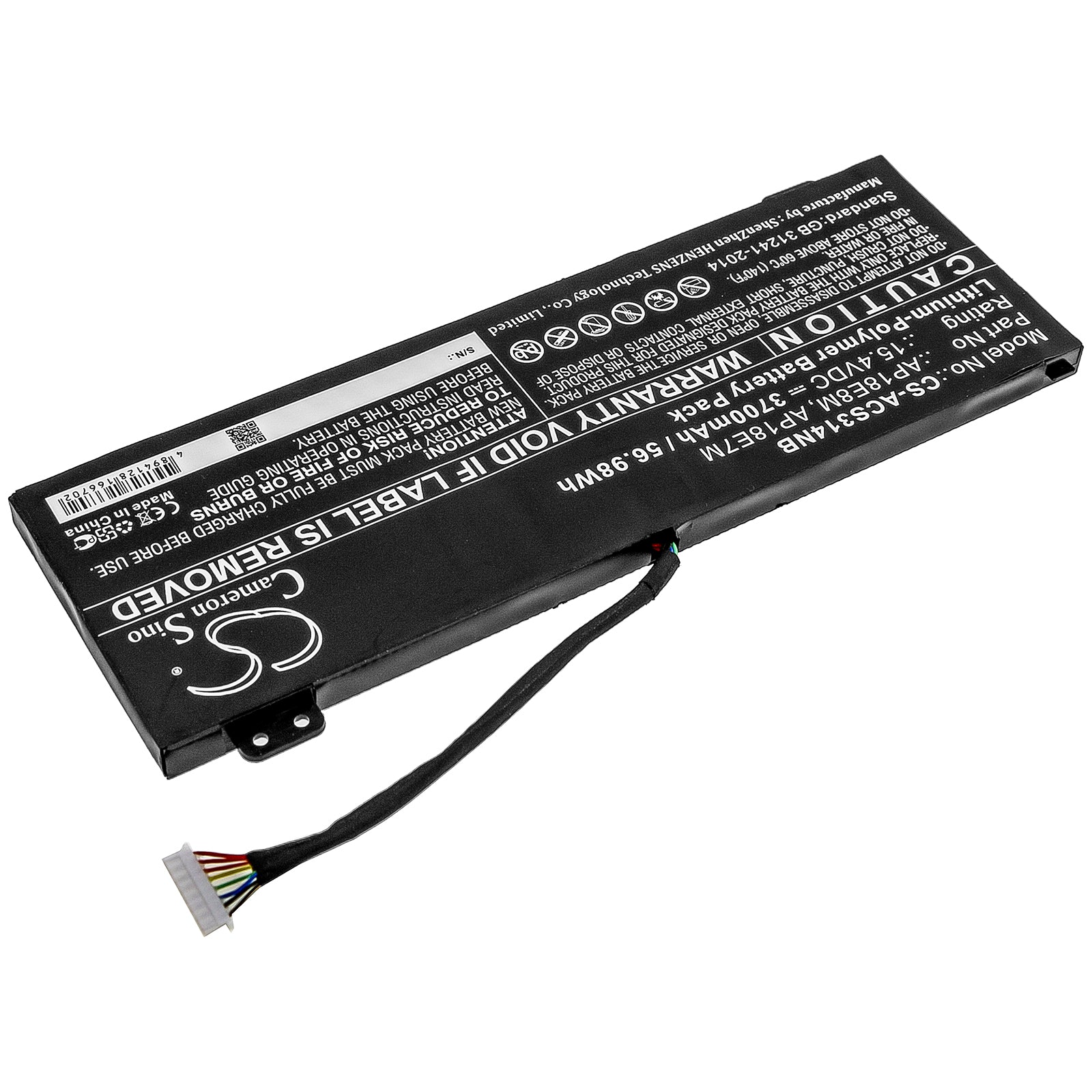 Li-Polymer Battery fits Acer, Aspire 7 715-74g-52mv, Aspire 7 A715-74 15.4V, 3700mAh – Bild 2