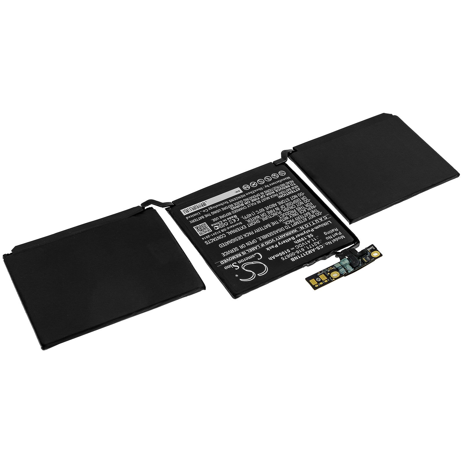 Li-Polymer Battery fits Apple, Macbook Pro 13 Inch Two Thunderbolt 3, Macbook Pro Emc 3301 11.41V, 5100mAh – Bild 2