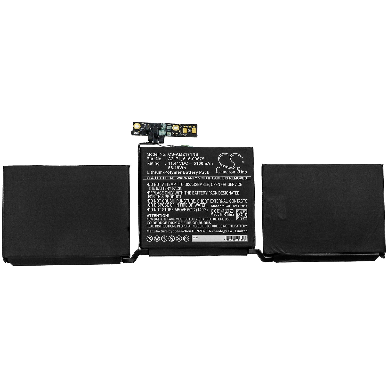 Li-Polymer Battery fits Apple, Macbook Pro 13 Inch Two Thunderbolt 3, Macbook Pro Emc 3301 11.41V, 5100mAh – Bild 3