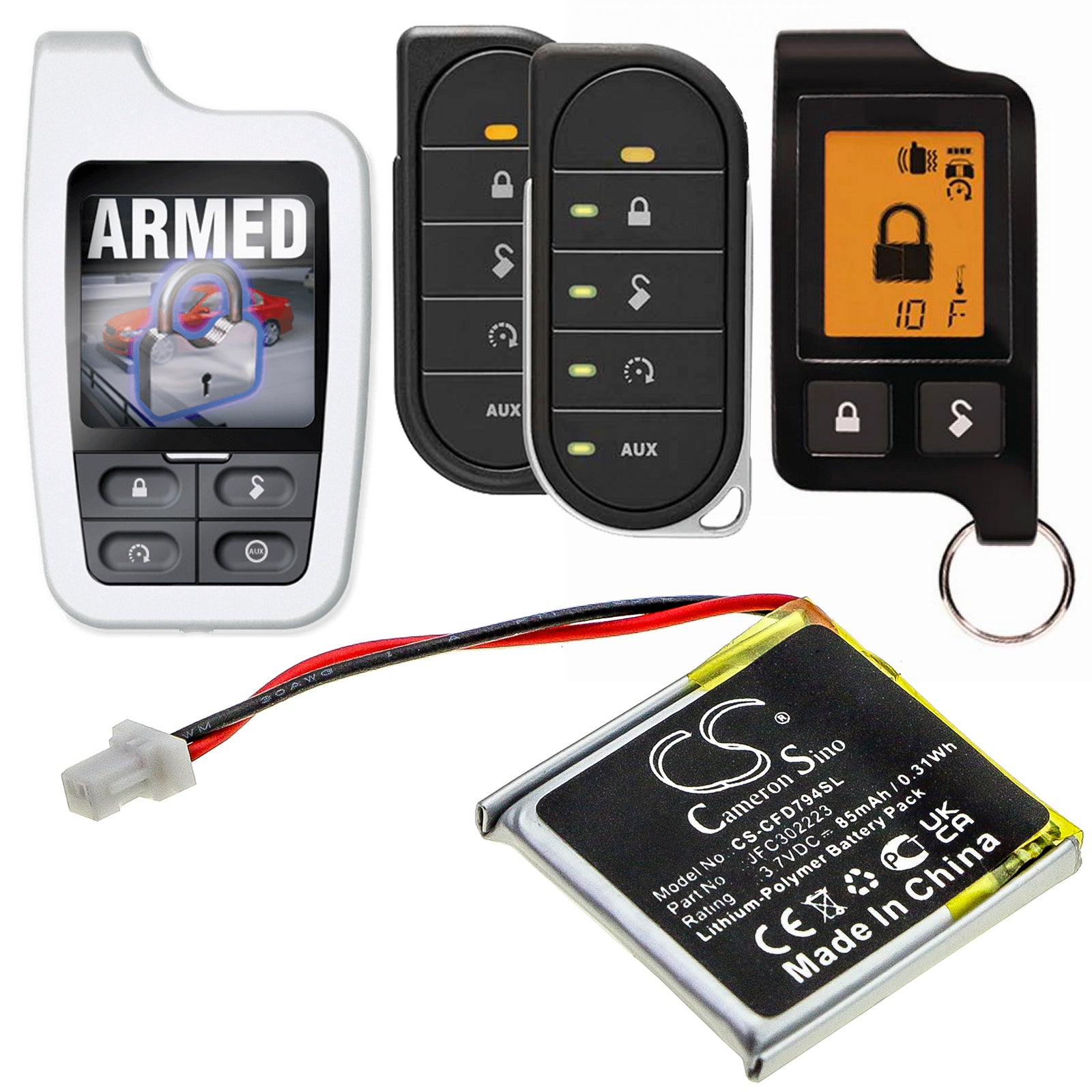 Li-Polymer Battery fits Python, 7756p 3.7V, 85mAh – Bild 6