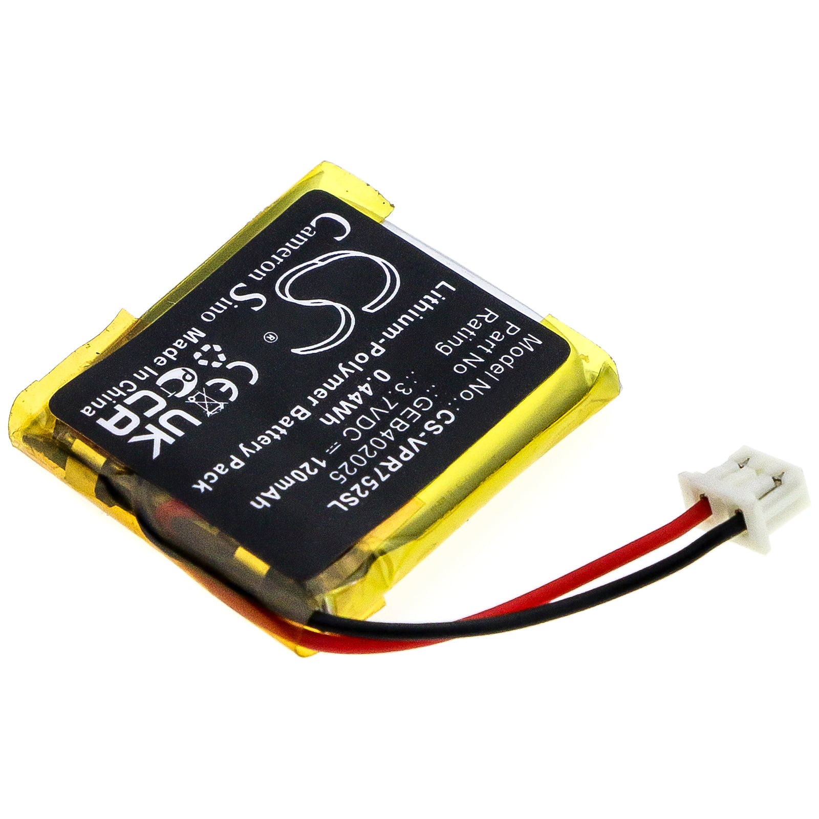 Li-Polymer Battery fits Python, 7752p 3.7V, 120mAh – Bild 2
