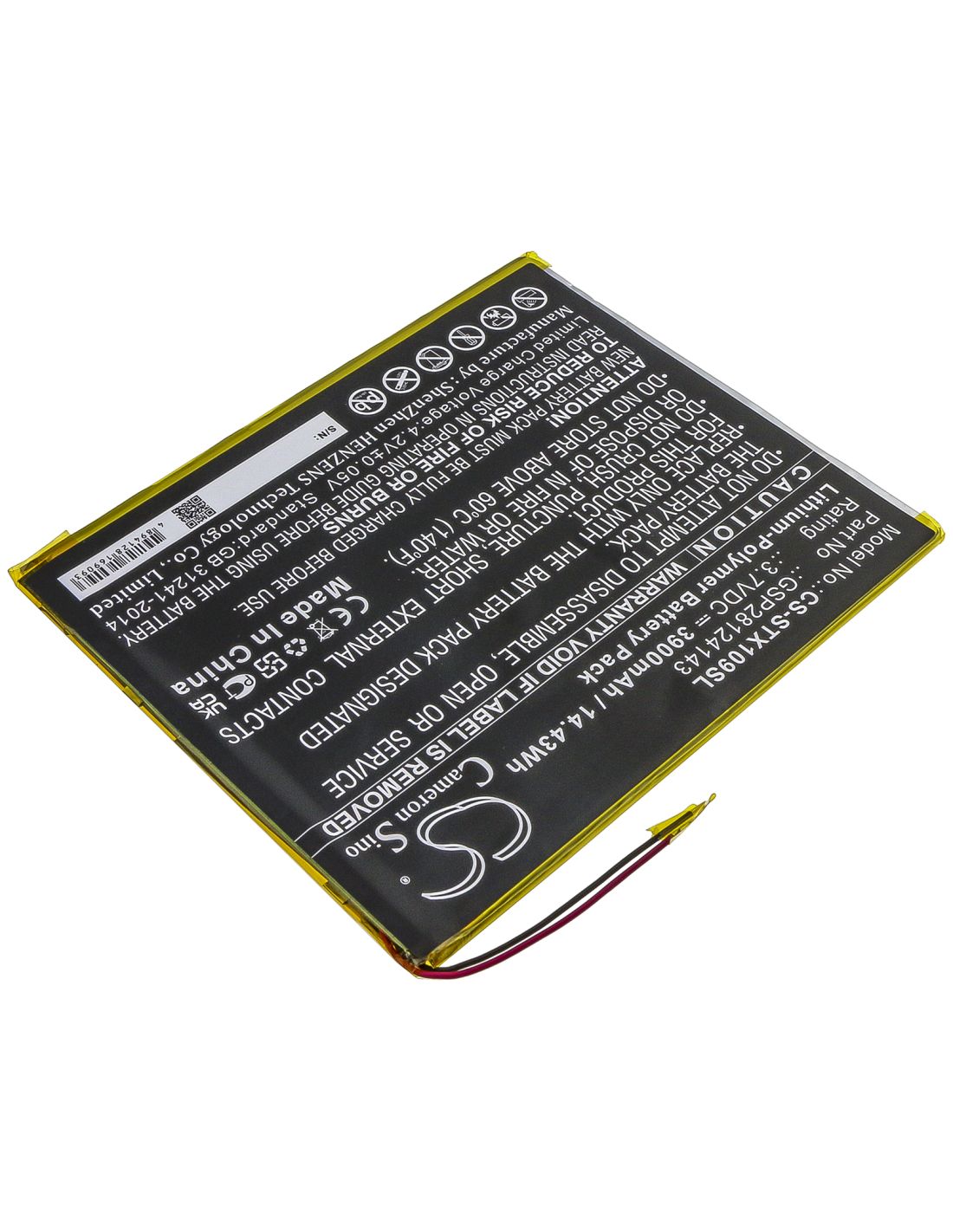 Li-Polymer Battery fits Smartab, St1009x 3.7V, 3900mAh – Bild 2