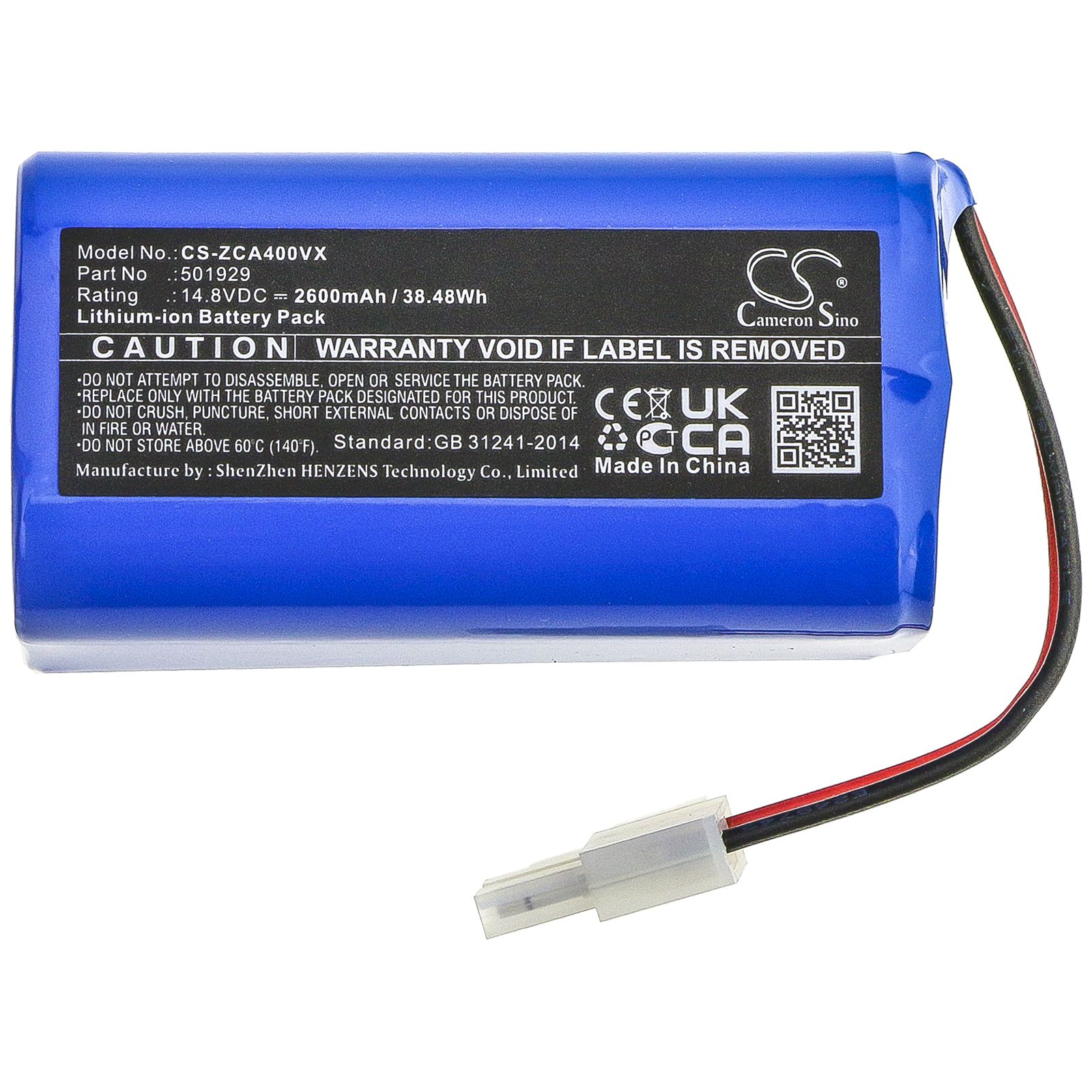 Li-ion Battery fits Zaco, A4s, A6, A8s 14.8V, 2600mAh – Bild 2