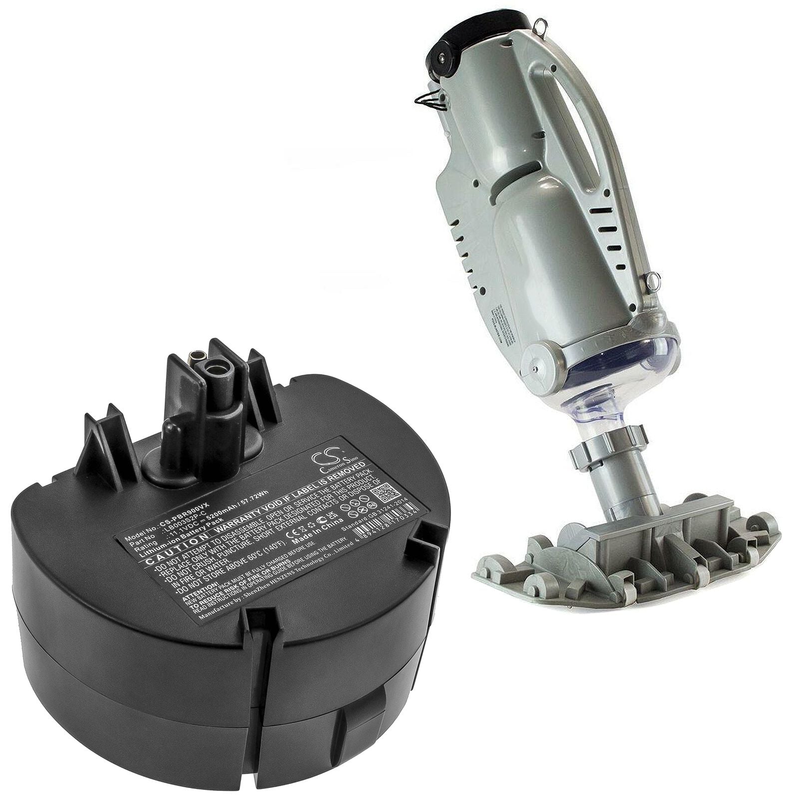 Li-ion Battery fits Water Tech, Pool Blaster Pro, Precision Li, Pro 900 11.1V, 5200mAh – Bild 2