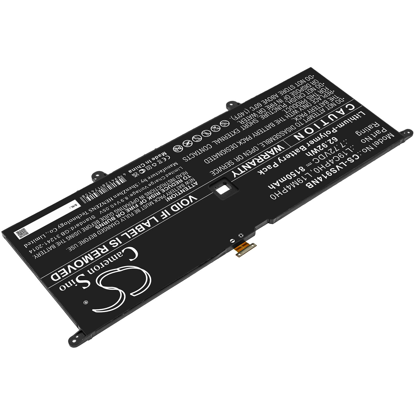 Li-Polymer Battery fits Lenovo, Yoga Slim 9 14itl5 82d10000uk, Yoga Slim 9 14itl5 82d10001uk 7.72V, 8150mAh / 62.92Wh – Bild 2