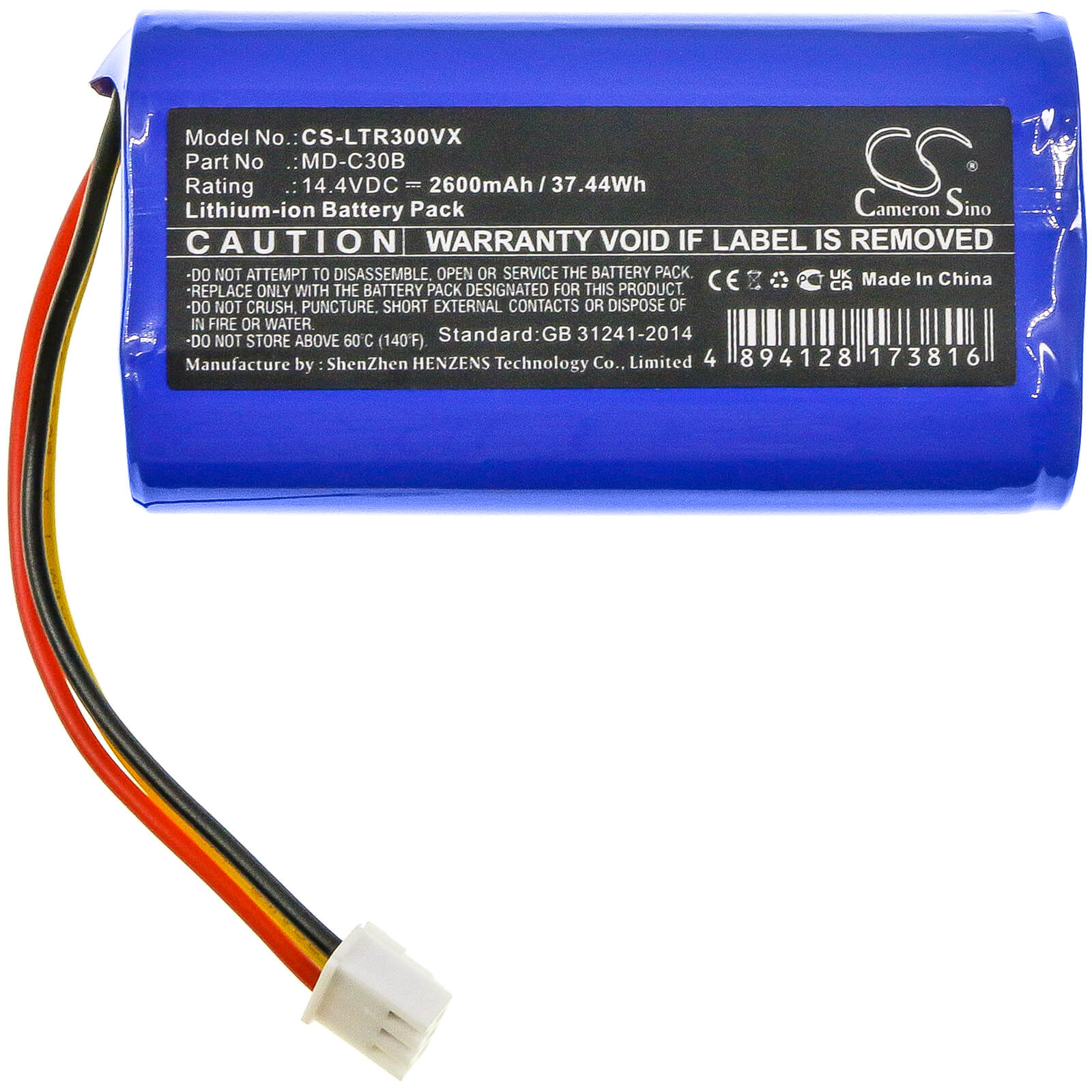 Li-ion Battery fits Liectroux, C30b, C30b 2d 14.4V, 2600mAh / 37.44Wh – Bild 3