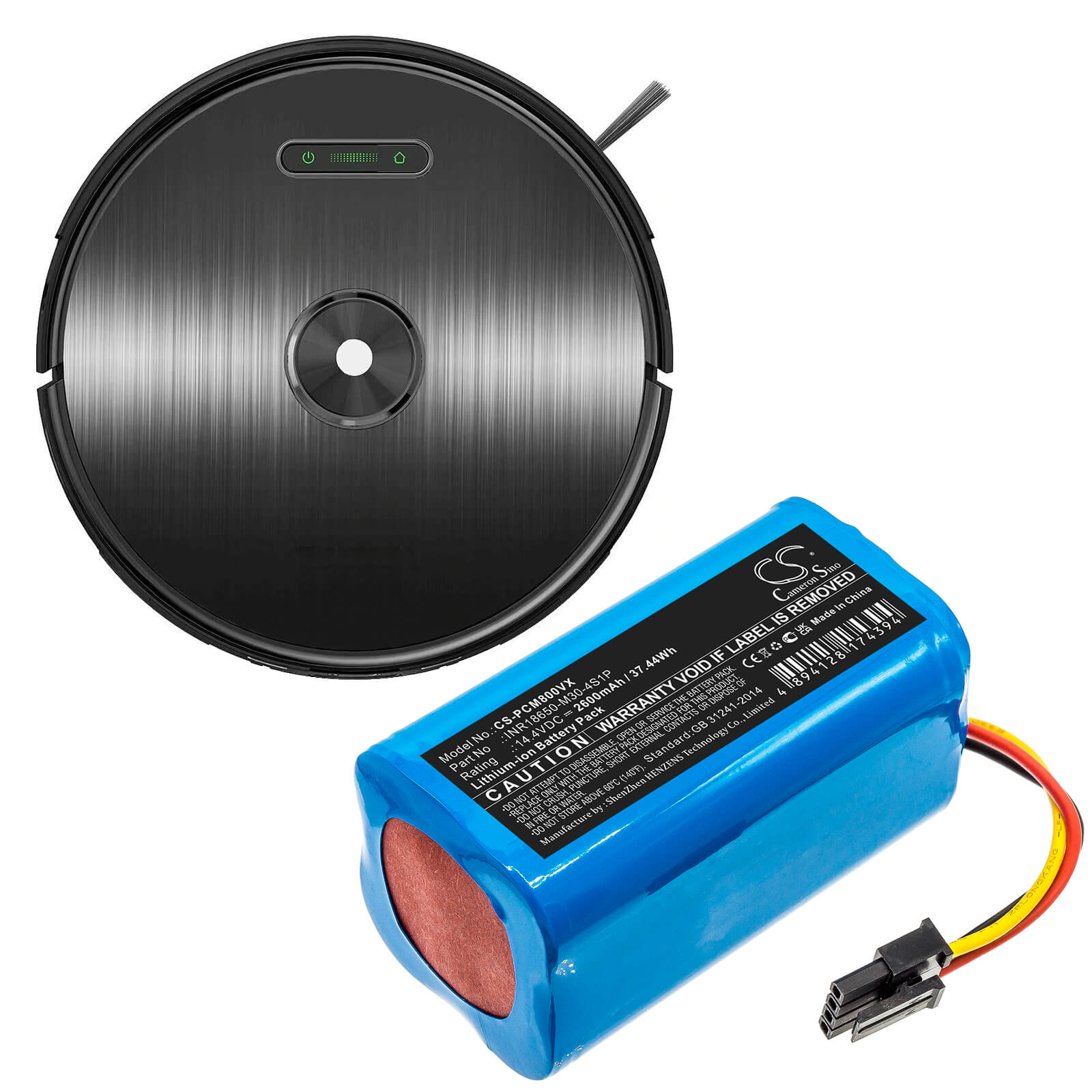 Li-ion Battery fits Proscenic, M8 14.4V, 2600mAh / 37.44Wh – Bild 6