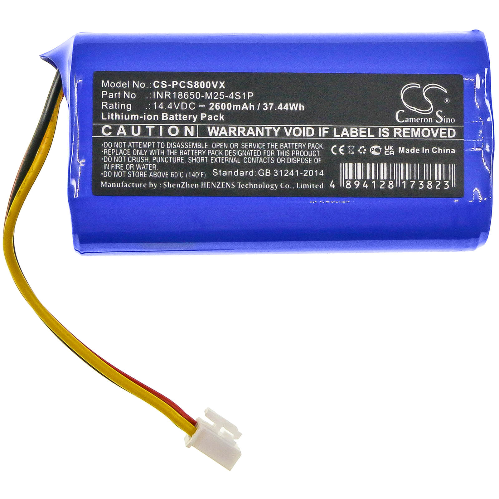 Li-ion Battery fits Proscenic, 800t, 820s 14.4V, 2600mAh / 37.44Wh – Bild 4