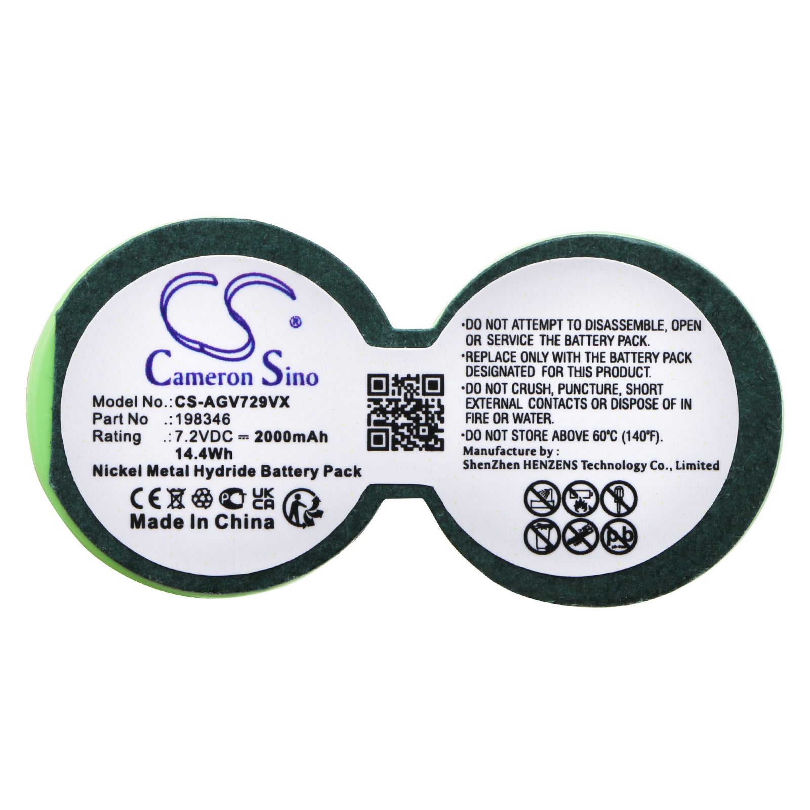 Ni-MH, Vacuum Battery fits Aeg Quigg Vc 72.09, 7.2V, 2000mAh – Bild 4