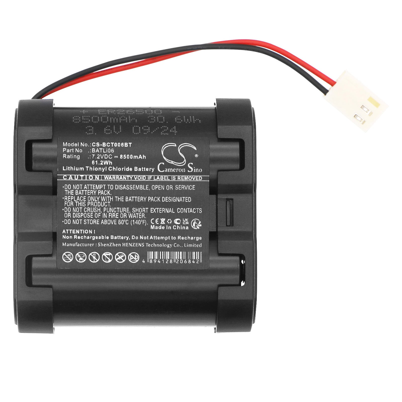 Li-SOCl2, Alarm System Battery fits Logisty D14650f, Dp8000, 7.2V, 8500mAh – Bild 3