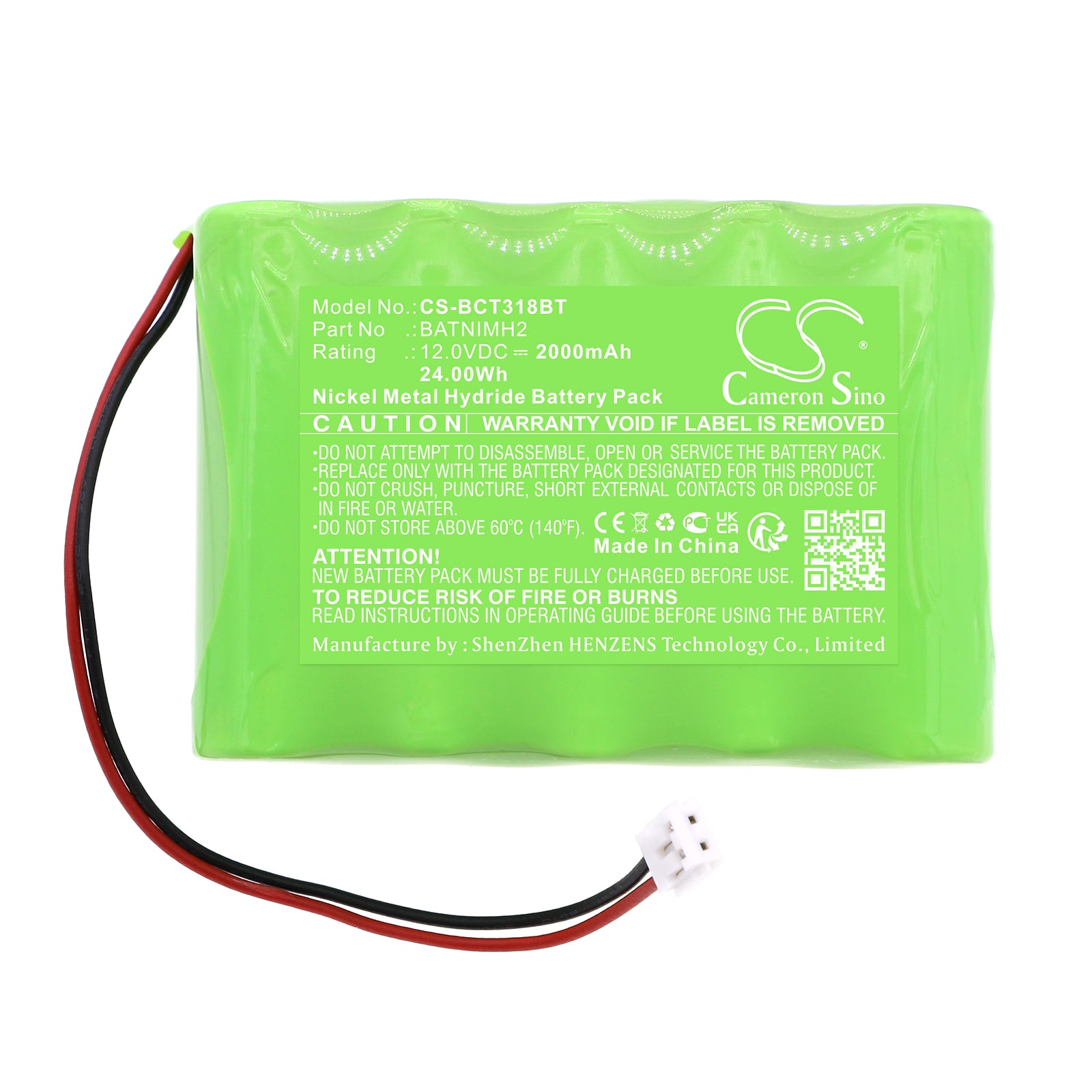 Ni-MH, Alarm System Battery fits Daitem 318-16d, Es318-22f, 12.0V, 2000mAh – Bild 3