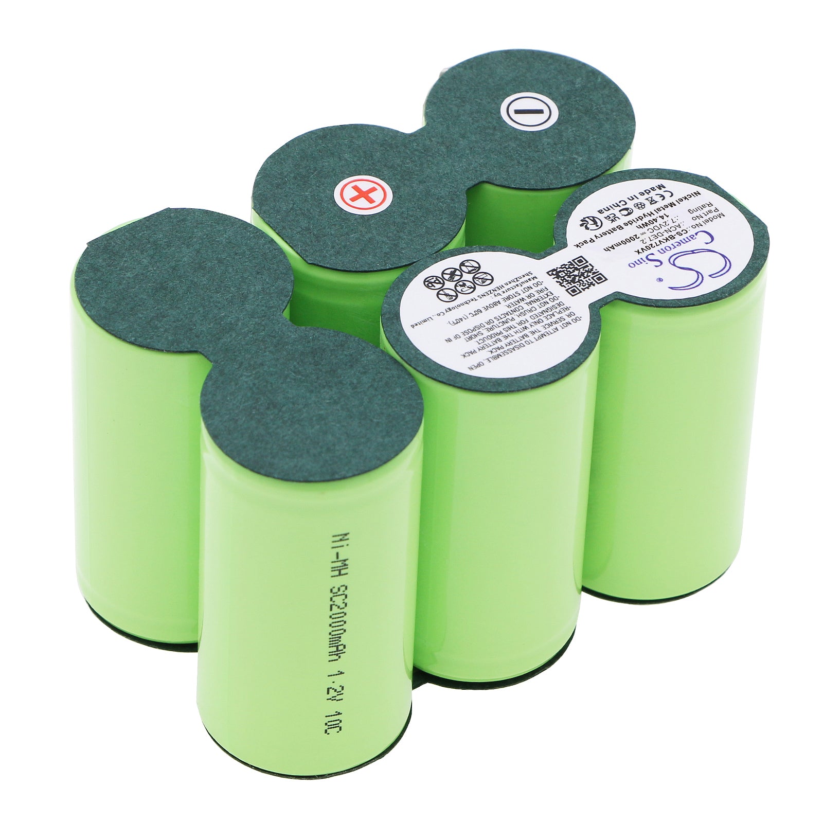 Ni-MH, Vacuum Battery fits Black&decker Dustbuster Dv7205n H2, Dustbuster Extreme 7.2v, 7.2V, 2000mAh – Bild 2