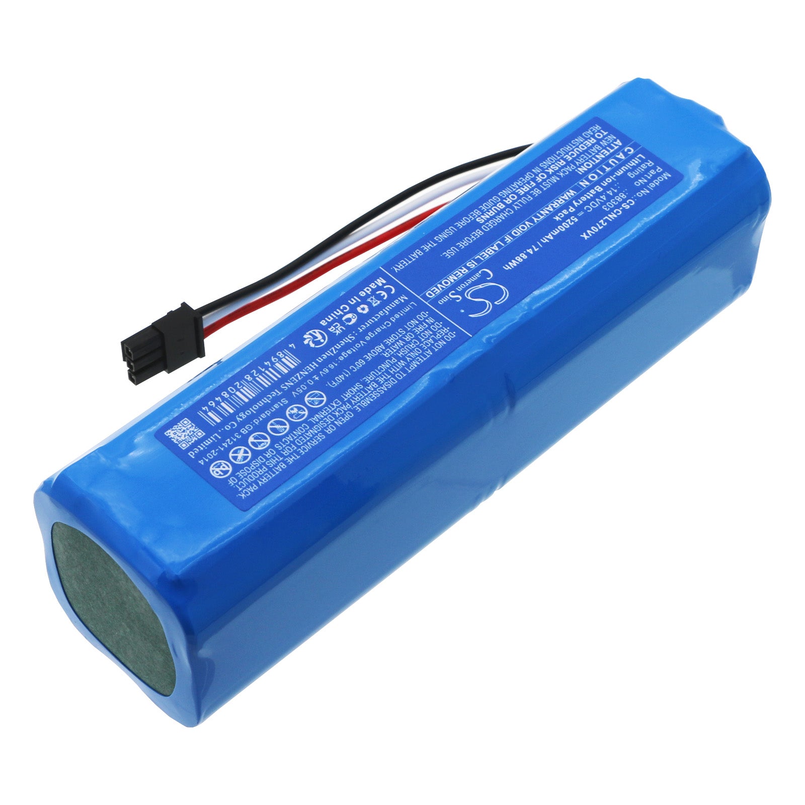 Li-ion, Vacuum Battery fits Ikohs Create Netbot Ls23+, Netbot Ls27, 14.4V, 5200mAh CS-CNL270VX – Bild 2