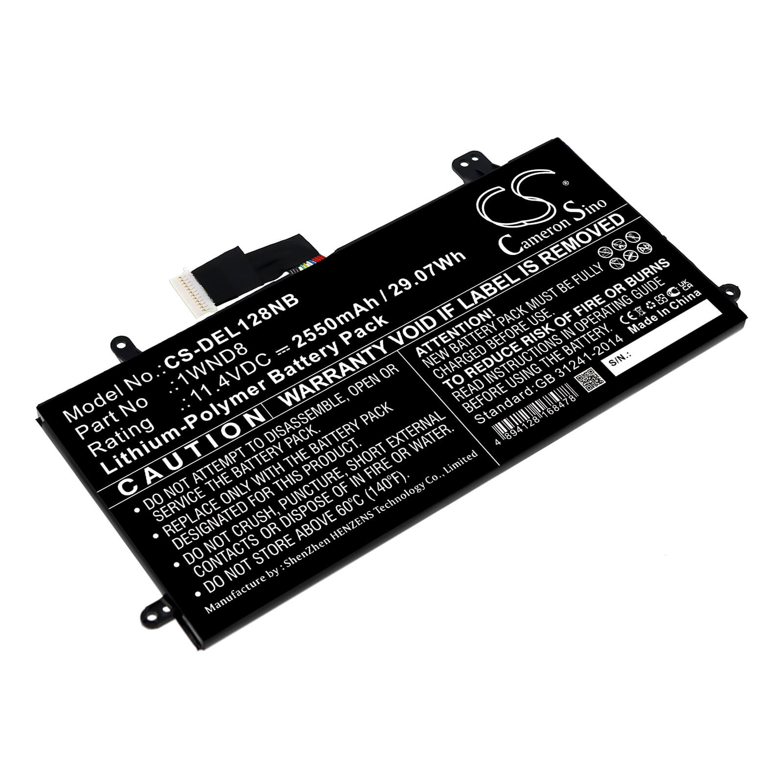 Li-ion Notebook Battery fits Dell, Latitude 12 5285, Latitude 5285 11.4V, 2550mAh – Bild 3