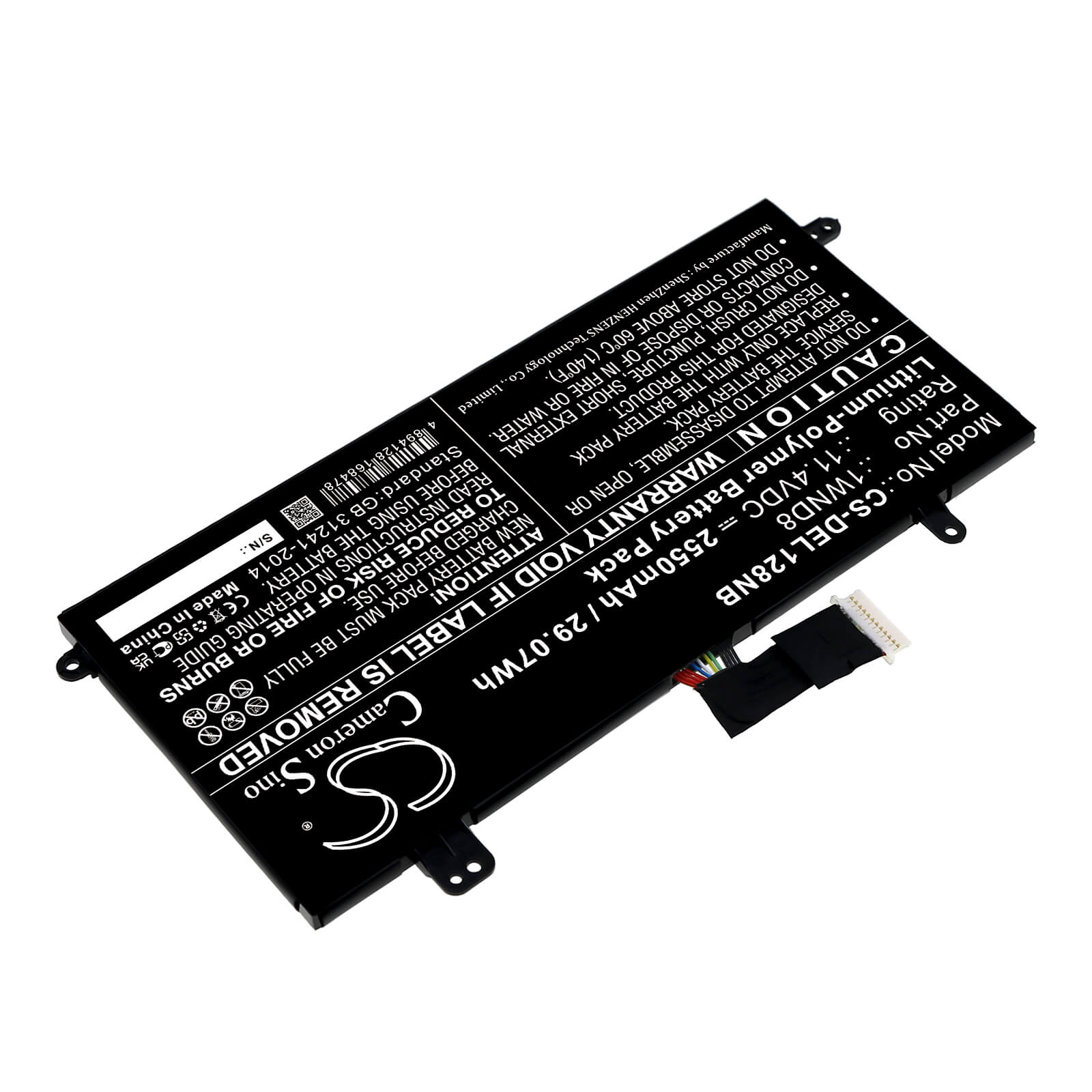Li-ion Notebook Battery fits Dell, Latitude 12 5285, Latitude 5285 11.4V, 2550mAh – Bild 4